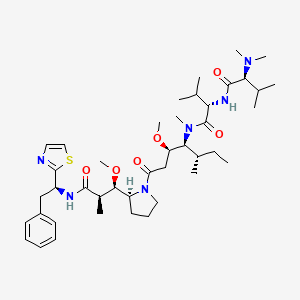 Structural formula for Dolastatin 10