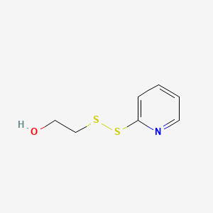 Structural formula for (2-pyridyldithio)-PEG1-hydrazine