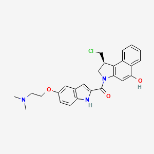 Structural formula for Duocarmycin DM free base
