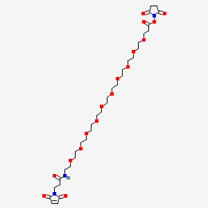 Structural formula for Mal-amido-PEG10-C2-​NHS ester