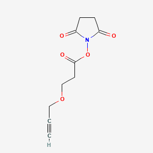 Structural formula for Propargyl-PEG1-NHS ester
