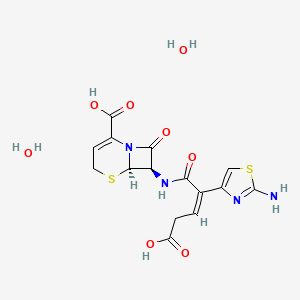 Structural formula for Ceftibuten Dihydrate