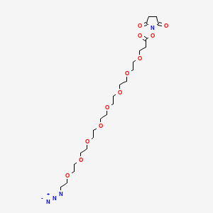 Structural formula for Azido-PEG8-NHS ester
