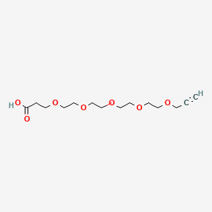 Structural formula for Propargyl-PEG5-acid