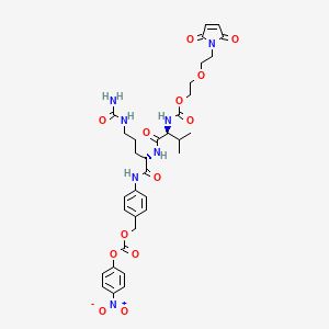 Structural formula for Mal-PEG2-Val-Cit-PABA-PNP