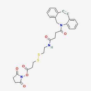 Structural formula for DBCO-CONH-S-S-NHS ester