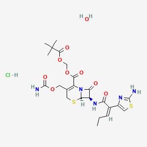 Structural formula for Cefcapene Pivoxil Hydrochloride Monohydrate