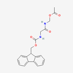 Structural formula for Methyl [[2-(FMOC-amino)acetamido]methyl]acetate