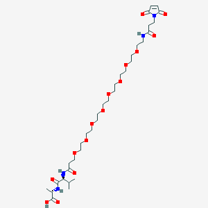 Structural formula for Mal-amide-PEG8-Val-Ala