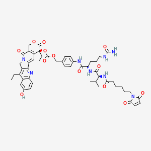 Structural formula for NHS-PEG4-VC-PAB-SN38