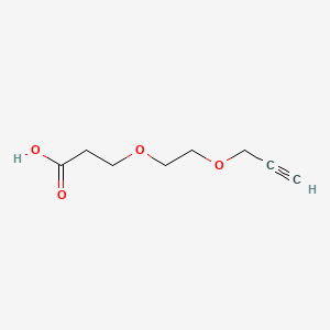 Structural formula for Propargyl-PEG2-acid