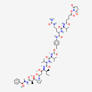 Structural formula for SuO-Glu-Val-Cit-PAB-MMAE