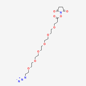 Structural formula for Azido-PEG6-NHS ester