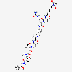 Structural formula for MC-Val-Cit-PAB-Auristatin E