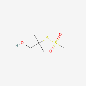 Structural formula for S-(1-Hydroxy-2-methylpropan-2-yl) methanesulfonothioate