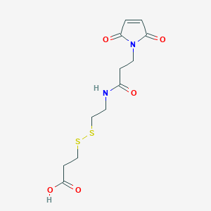 Structural formula for Mal-NH-ethyl-SS-propionic acid