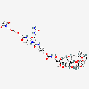 Structural formula for Mal-PEG2-VCP-Eribulin