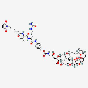 Structural formula for Mal-(CH2)5-Val-Cit-PAB-Eribulin
