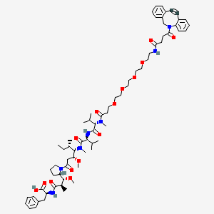 Structural formula for DBCO-PEG4-MMAF