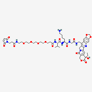 Structural formula for MP-PEG4-Val-Lys-Gly-7-MAD-MDCPT