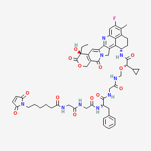 Structural formula for MC-Gly-Gly-Phe-Gly-(S)-Cyclopropane-Exatecan