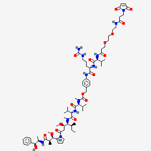 Structural formula for MAL-di-EG-Val-Cit-PAB-MMAE
