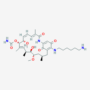 Structural formula for Aminohexylgeldanamycin