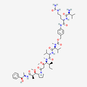 Structural formula for Val-Cit-PAB-MMAE