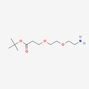 Structural formula for NH2-PEG2-C2-Boc