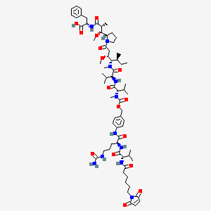 Structural formula for MC-Val-Cit-PAB-MMAF