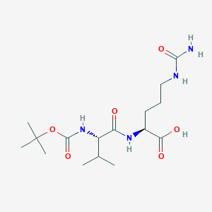 Structural formula for Boc-Val-Cit-OH