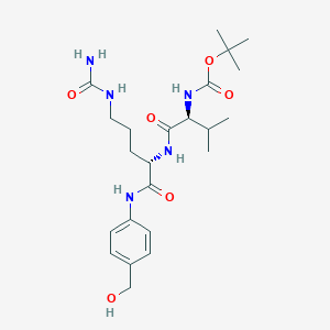 Structural formula for Boc-Val-Cit-PAB