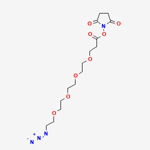 Structural formula for N3-PEG4-C2-NHS ester