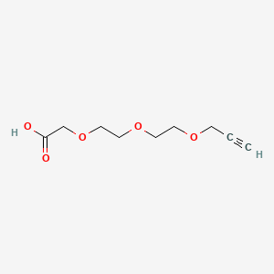 Structural formula for Propargyl-PEG2-CH2COOH